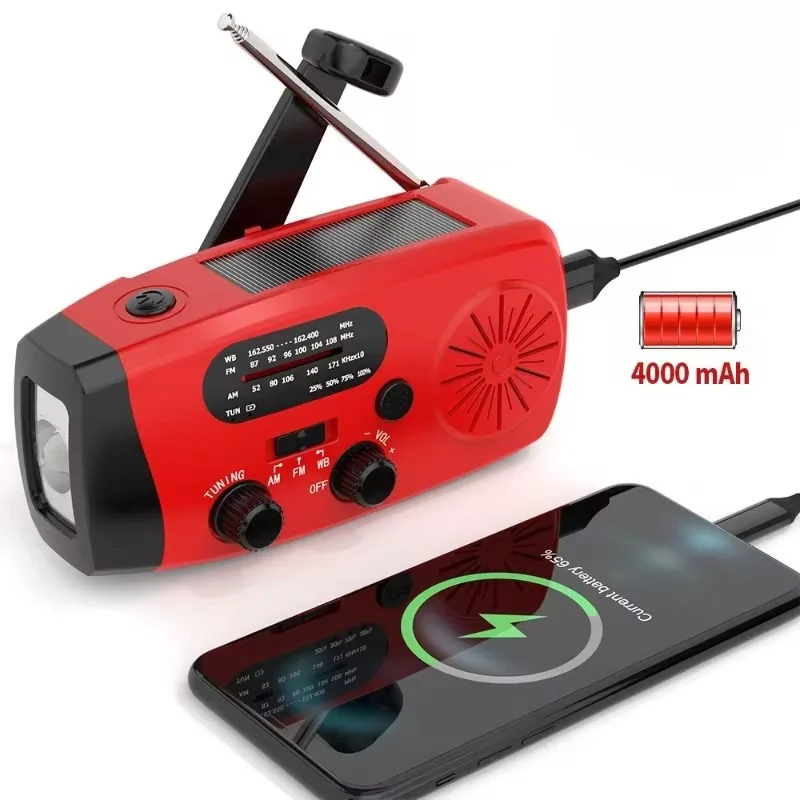 Emergency Radio Solar - Портативный многофункциональный ручной солнечный аварийный метеорологический