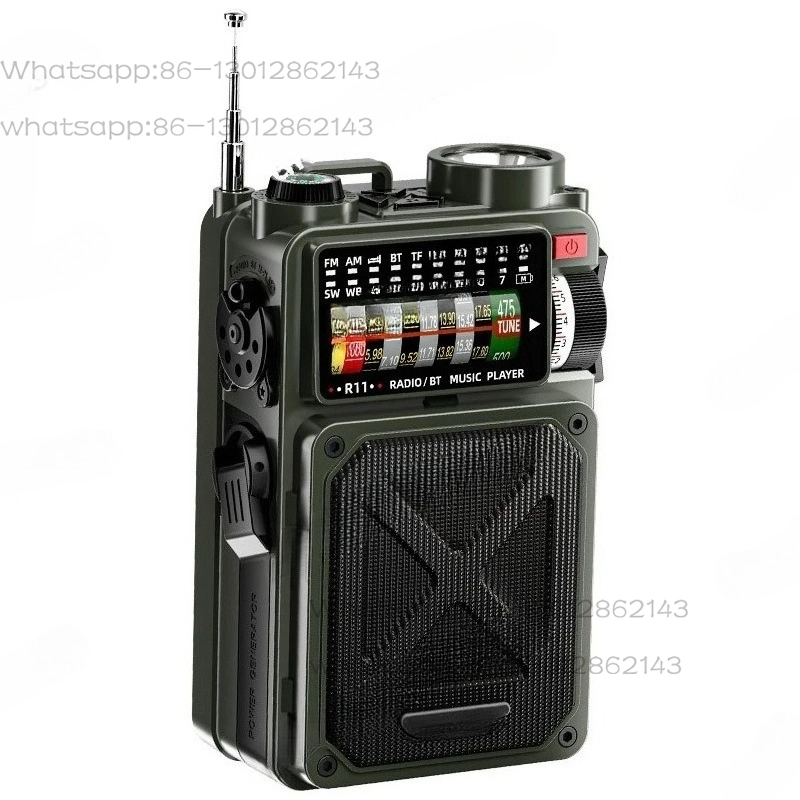 Emergency Radio Solar - Радиоприемник с ручным приводом, солнечная зарядка,